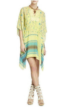 BCBGMAXAZRIA Eva Scarf Print Lemongrass Dress - Runway Catalog