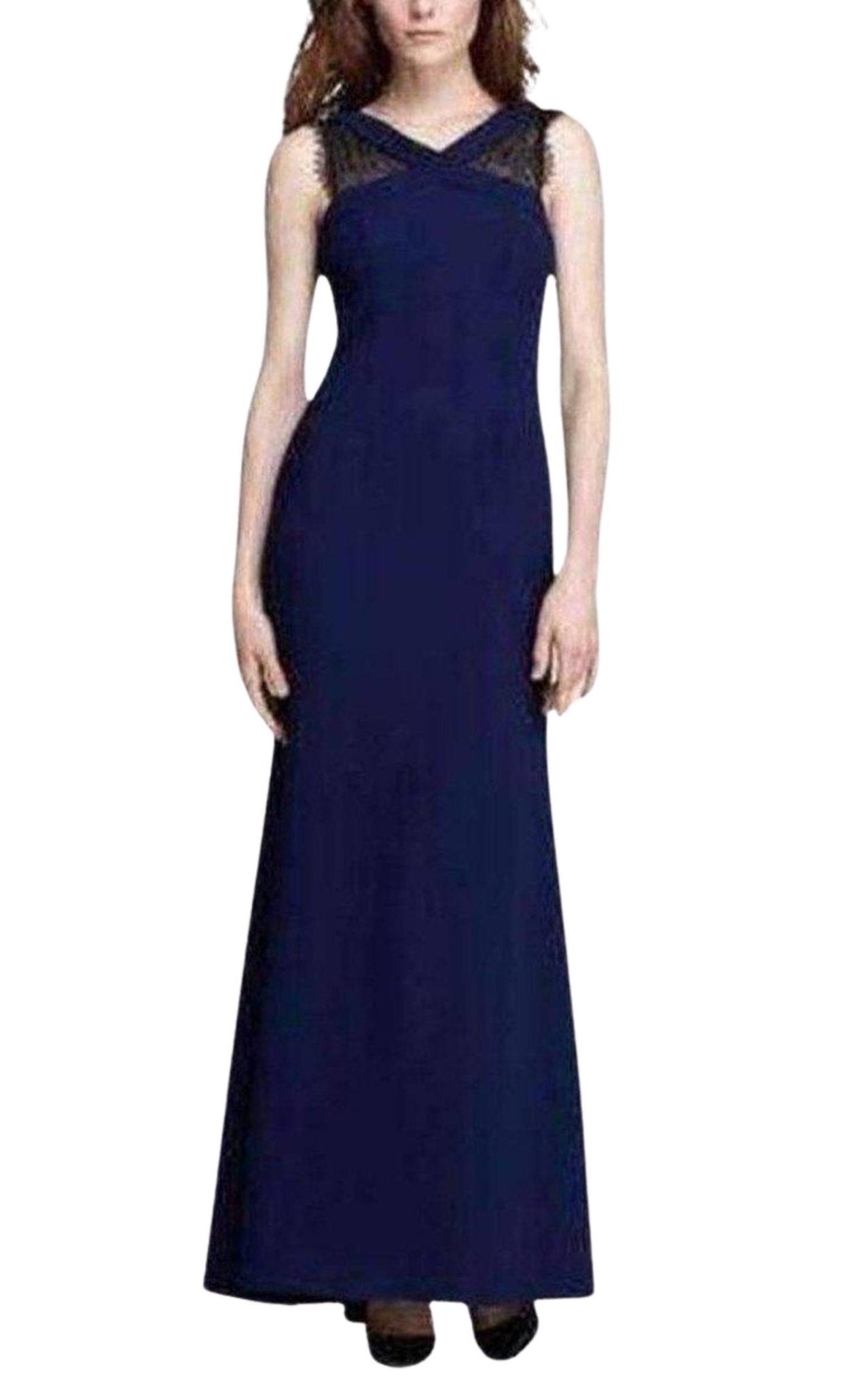 BCBGMAXAZRIA Evans Lace Insert Evening Dress - Runway Catalog