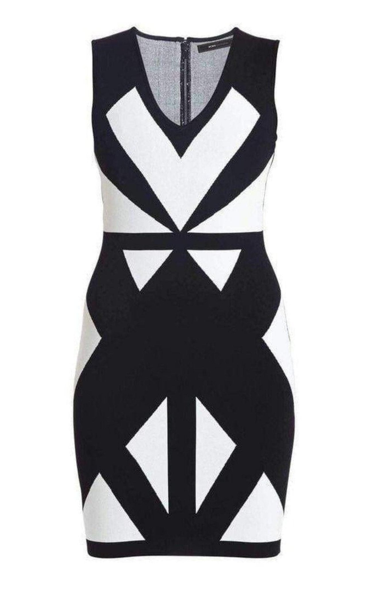 BCBGMAXAZRIA Evinna Geometric Jacquard Dress