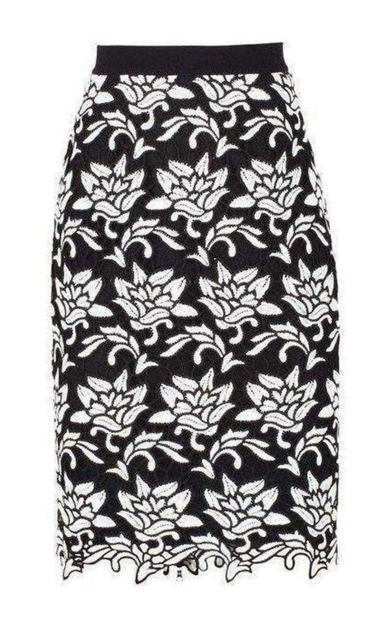 BCBGMAXAZRIA Floral Hem Pencil Skirt - Runway Catalog