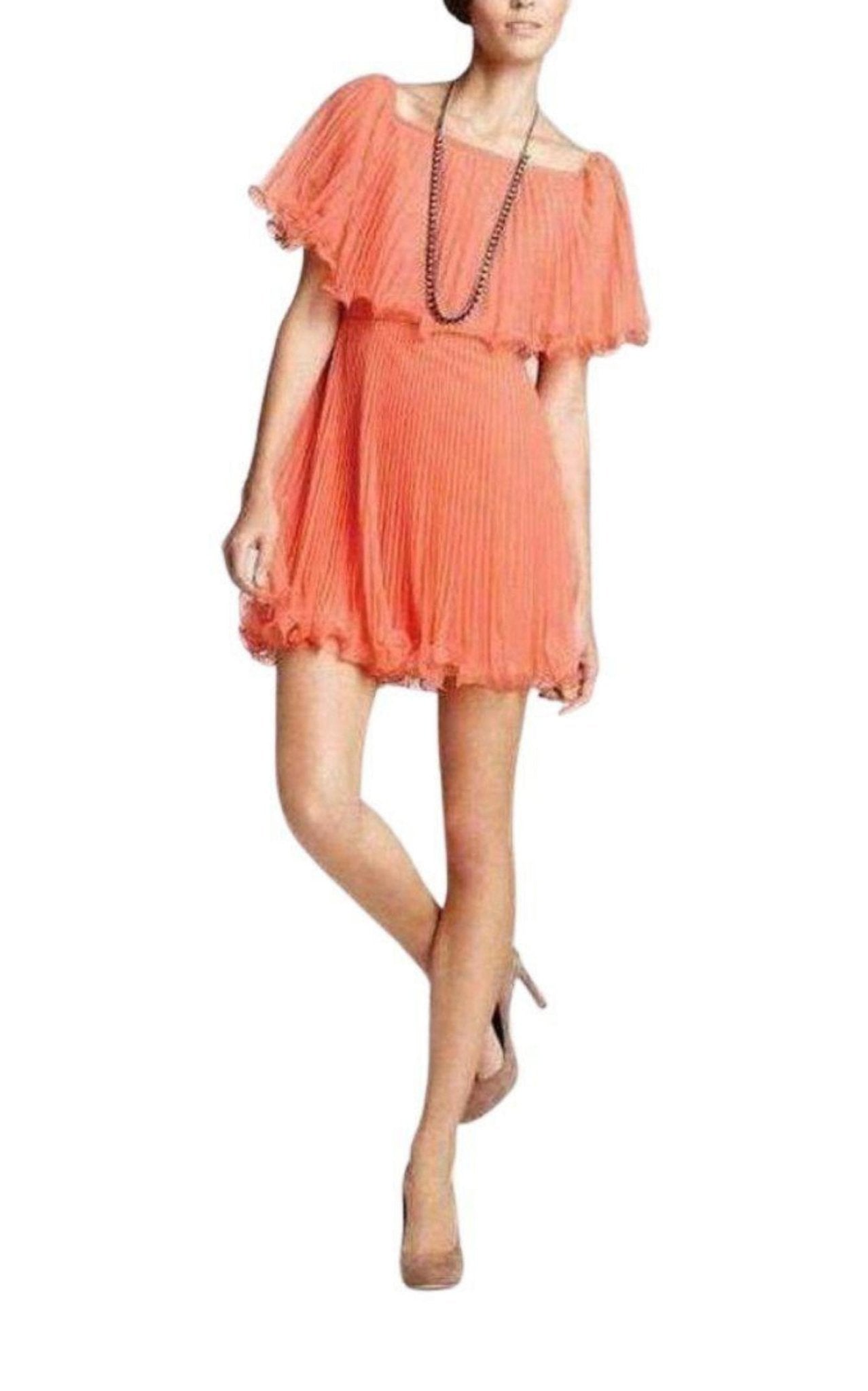 BCBGMAXAZRIA Galia Shalom Sunburst Pleated Dress - Runway Catalog