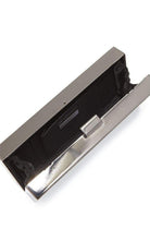 BCBGMAXAZRIA Gunmetal Ariana Rock Crystal Hard Clutch - Runway Catalog