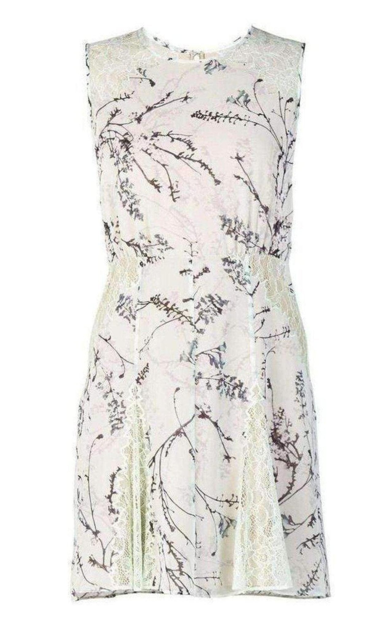 BCBGMAXAZRIA Gwenyth Blocked Sleeveless Flared Skirt Dress - Runway Catalog