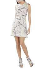 BCBGMAXAZRIA Gwenyth Blocked Sleeveless Flared Skirt Dress - Runway Catalog