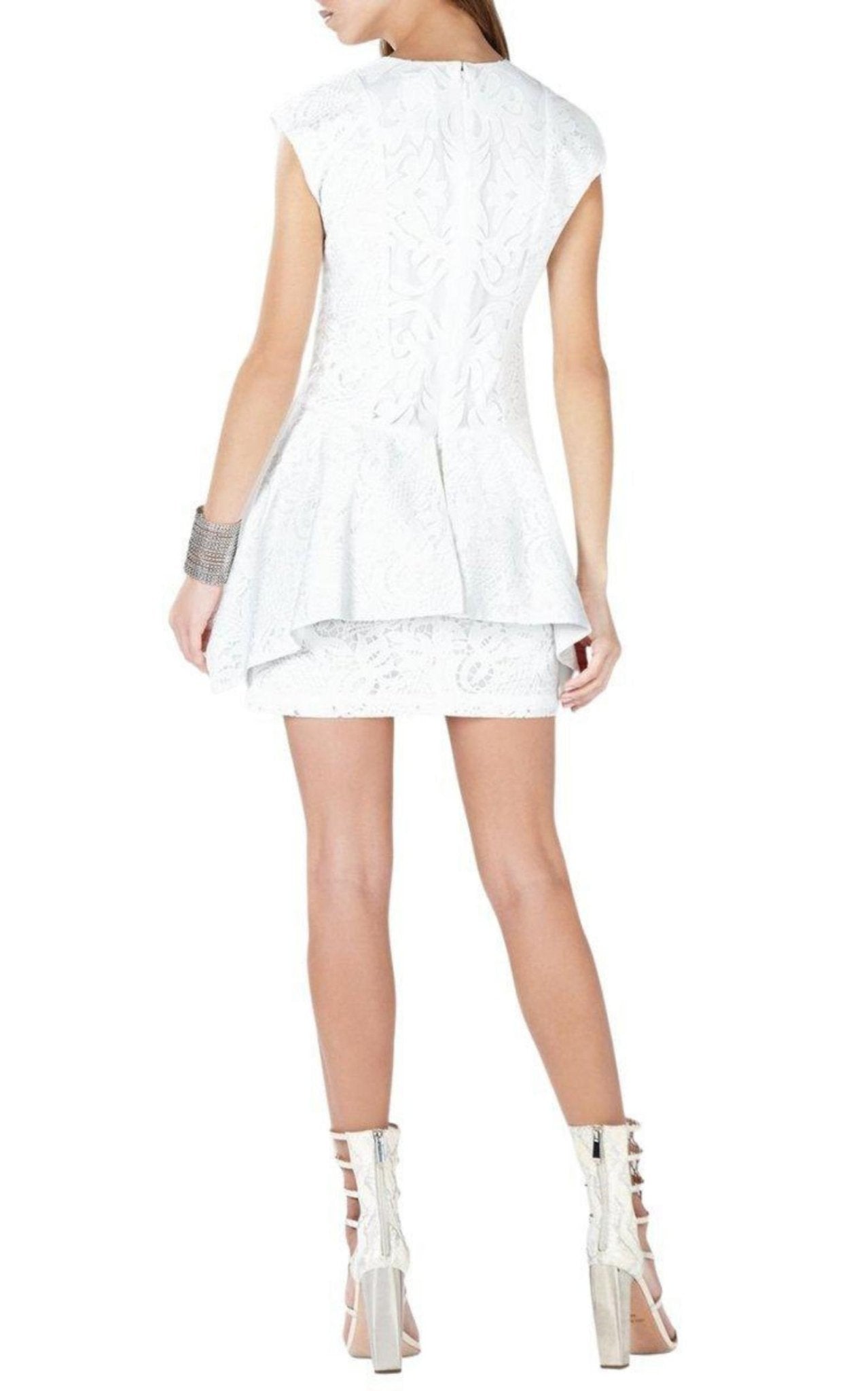 BCBGMAXAZRIA Isabel Draped Side Peplum Dress - Runway Catalog