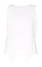BCBGMAXAZRIA Ivorie Sleeveless Ruffle Top - Runway Catalog