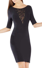 BCBGMAXAZRIA Jaydan Pointelle Trim Scoop - Back Dress - Runway Catalog