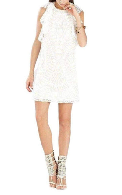 BCBGMAXAZRIA Jenni Ruffle - Shoulder Racerback Dress - Runway Catalog