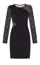 BCBGMAXAZRIA Jorden Lace - Contrast Body - Con Dress - Runway Catalog