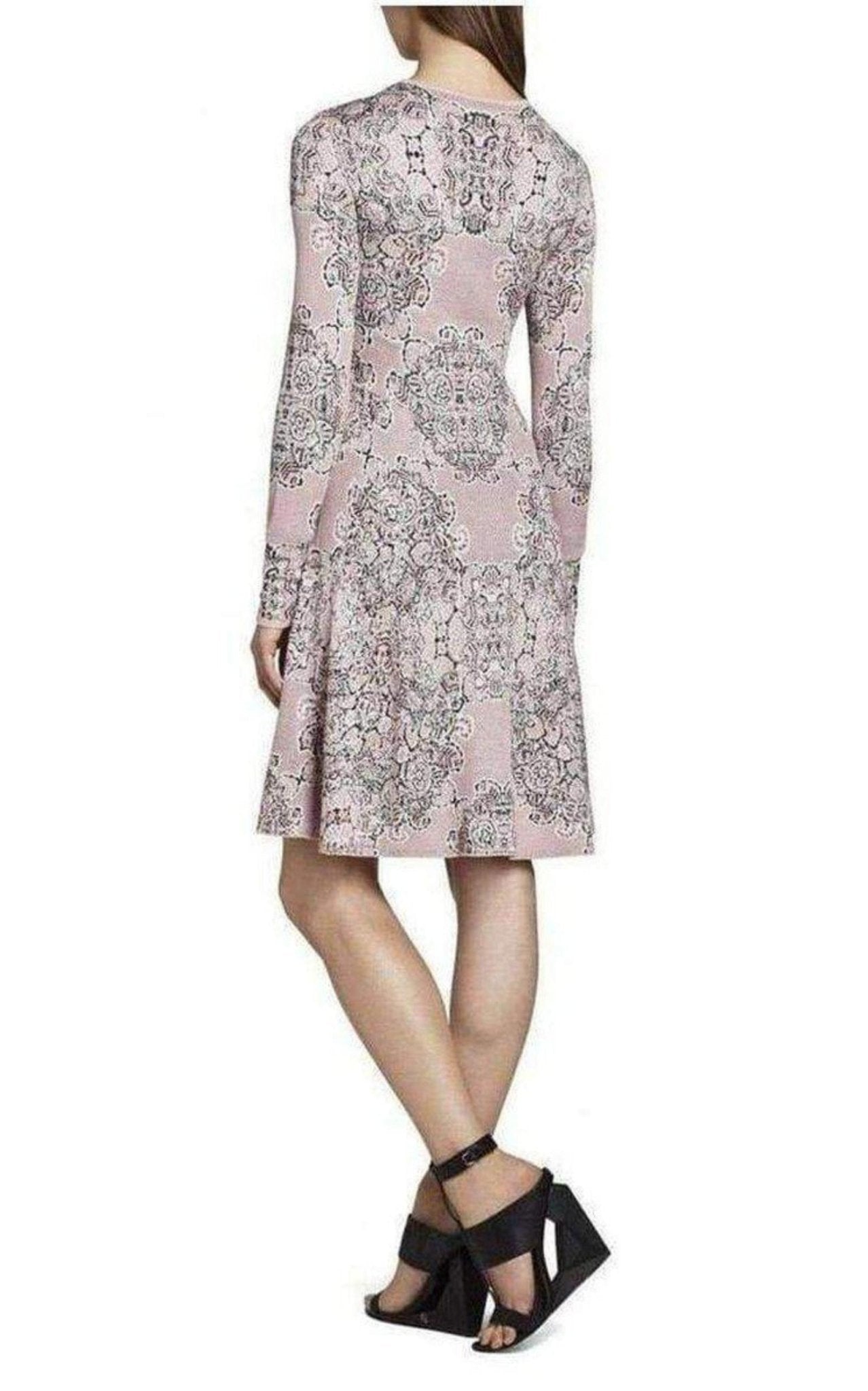 BCBGMAXAZRIA Julisa Geometric Jacquard Silk Dress - Runway Catalog