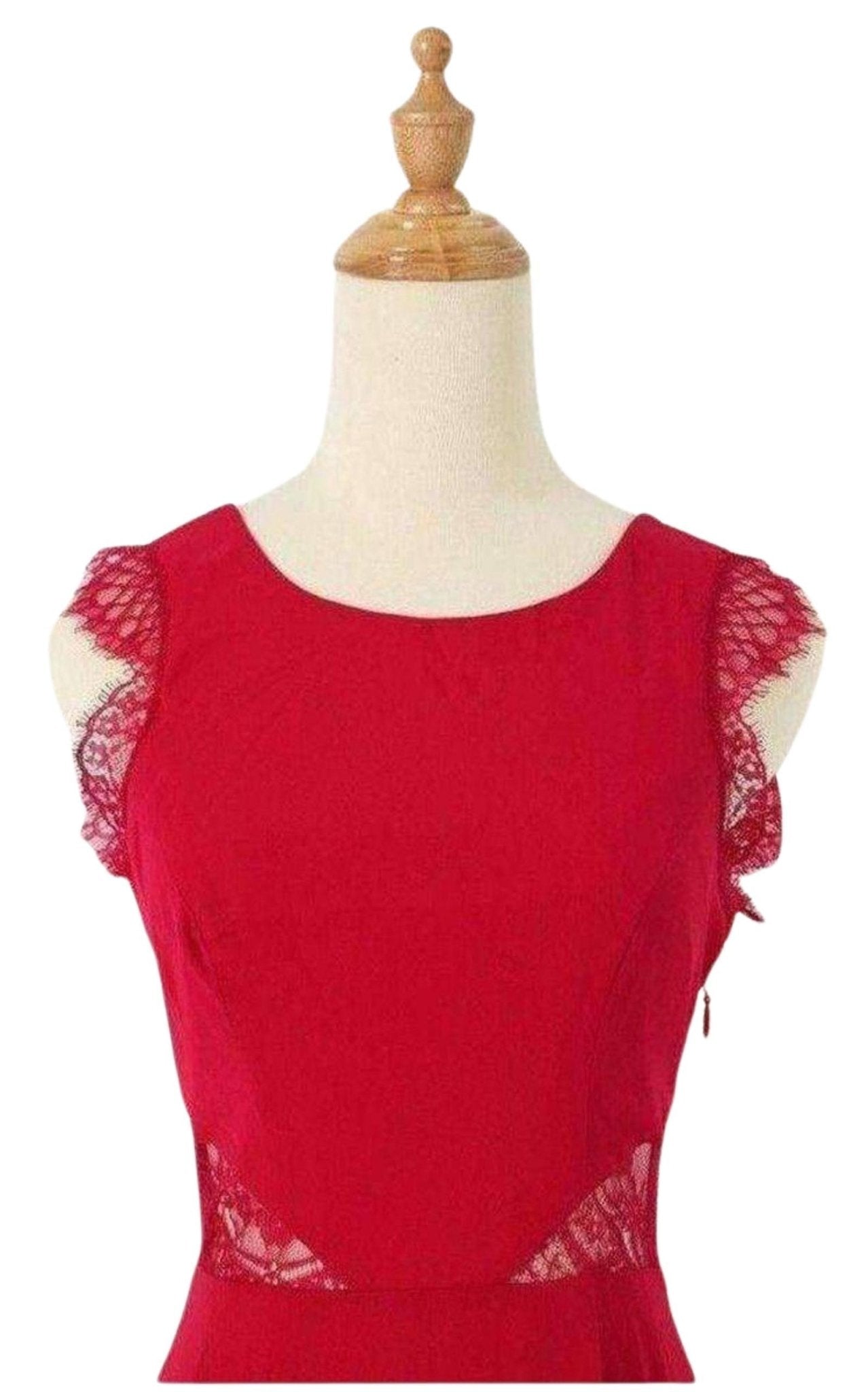 BCBGMAXAZRIA Karey Maxi Lace Detail Turkish Pink Dress - Runway Catalog