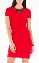 BCBGMAXAZRIA Kaylen Embellished Cutout - Back Dress - Runway Catalog