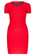 BCBGMAXAZRIA Kaylen Embellished Cutout - Back Dress - Runway Catalog