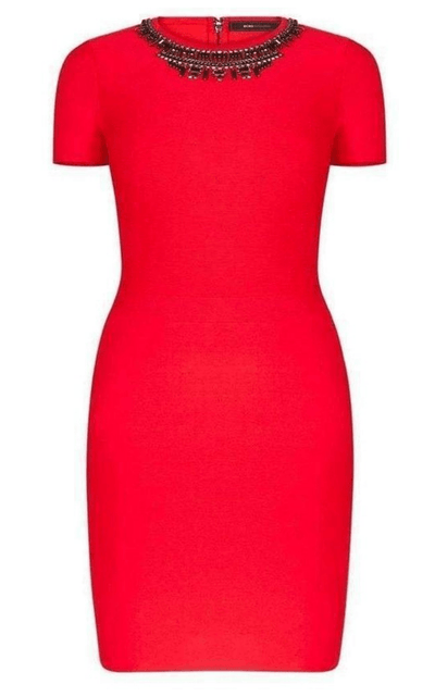 BCBGMAXAZRIA Kaylen Embellished Cutout - Back Dress - Runway Catalog