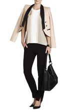 BCBGMAXAZRIA Kayli Silk Color - Blocked Cutout Top - Runway Catalog