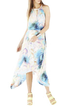 BCBGMAXAZRIA Keelie Printed Waist Tie Halter Dress - Runway Catalog