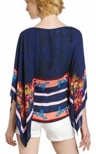 BCBGMAXAZRIA Kei Scarf Print Poncho Top - Runway Catalog
