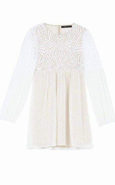 white lace peasant dress The Gwendolyn Dress in White Chantilly Lace 00 / White Chantilly Lace