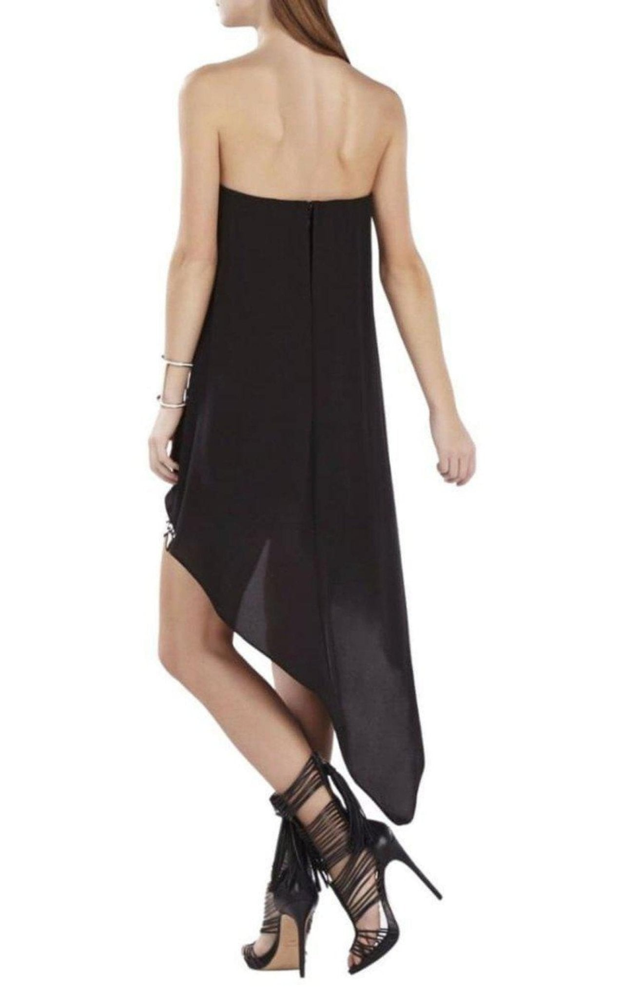 BCBGMAXAZRIA Krystin Strapless Asymmetrical Hem Dress - Runway Catalog