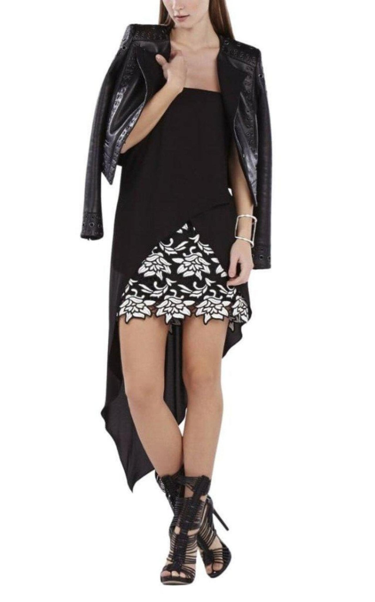 BCBGMAXAZRIA Krystin Strapless Asymmetrical Hem Dress - Runway Catalog