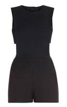 BCBGMAXAZRIA Leni Bib Front Black Romper - Runway Catalog