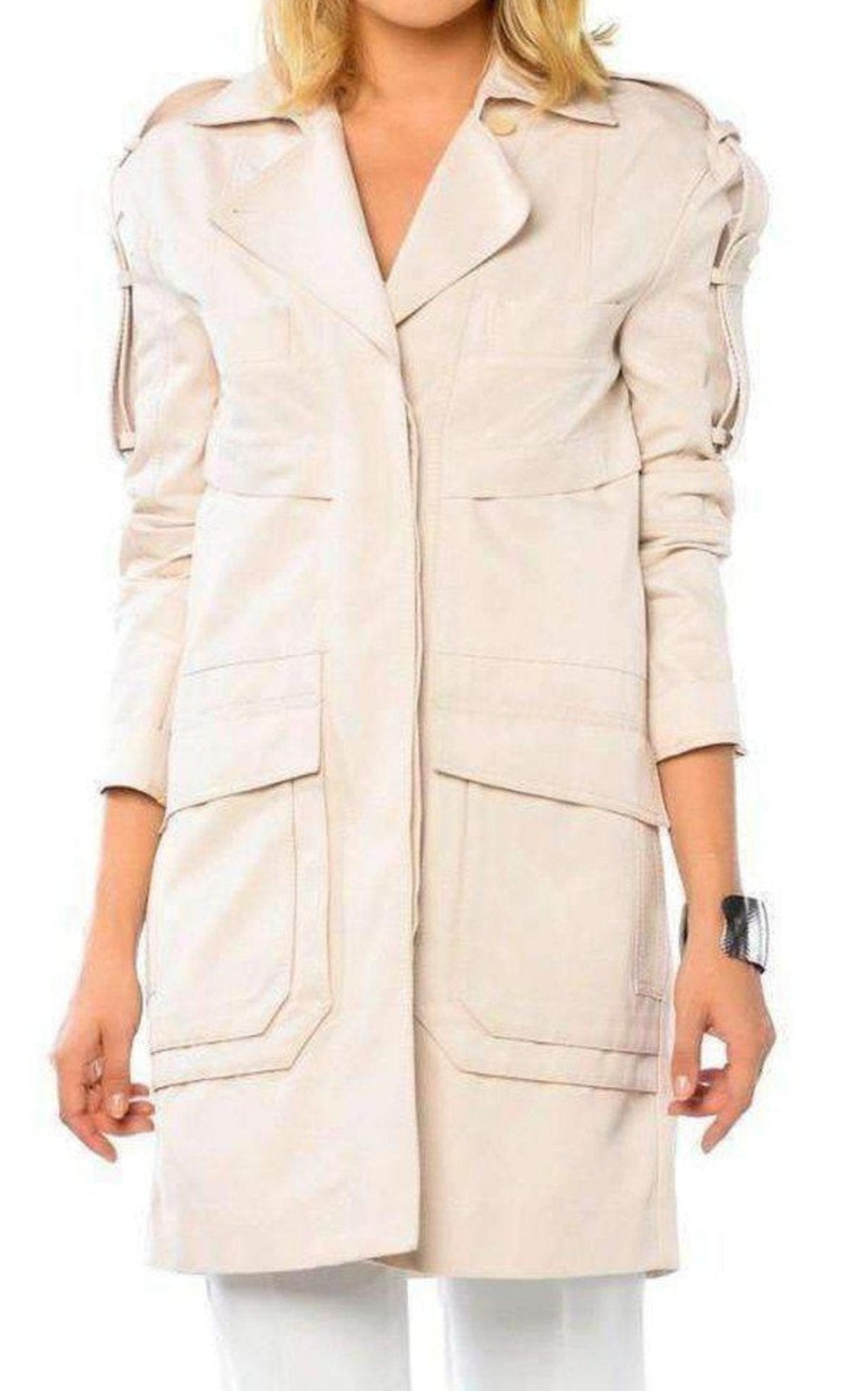 BCBGMAXAZRIA Long Cotton Blend Coat - Runway Catalog BCBGMAXAZRIA Long Cotton Blend Coat - Runway Catalog