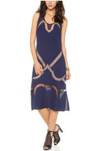 BCBGMAXAZRIA Magdalena Silk Sheer Insert Dress - Runway Catalog