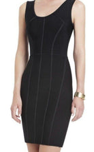 BCBGMAXAZRIA Makenna Black BodyCon Sheet Dress - Runway Catalog