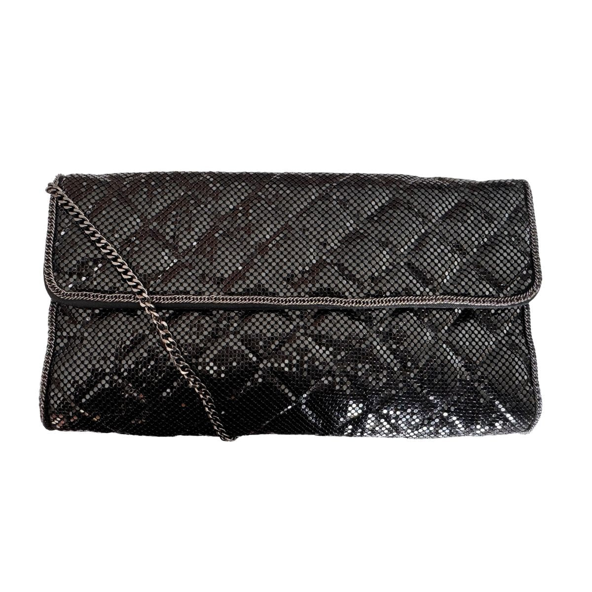 BCBGMAXAZRIA Metal Mesh Quilted Chain Clutch - Runway Catalog