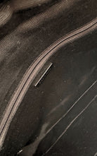 BCBG Maxazria black metal mesh quilted chain clutch bag