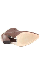 BCBGMAXAZRIA Metild Beige Leather High Heel Bootie - Runway Catalog