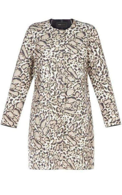 BCBGMAXAZRIA Mickie Ocelot Print Faux - Fur Coat - Runway Catalog
