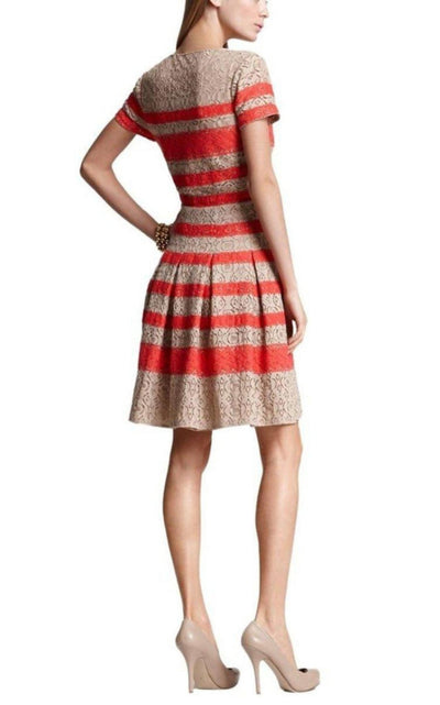 BCBGMAXAZRIA Mixed Lace Shirt Cotton Dress - Runway Catalog