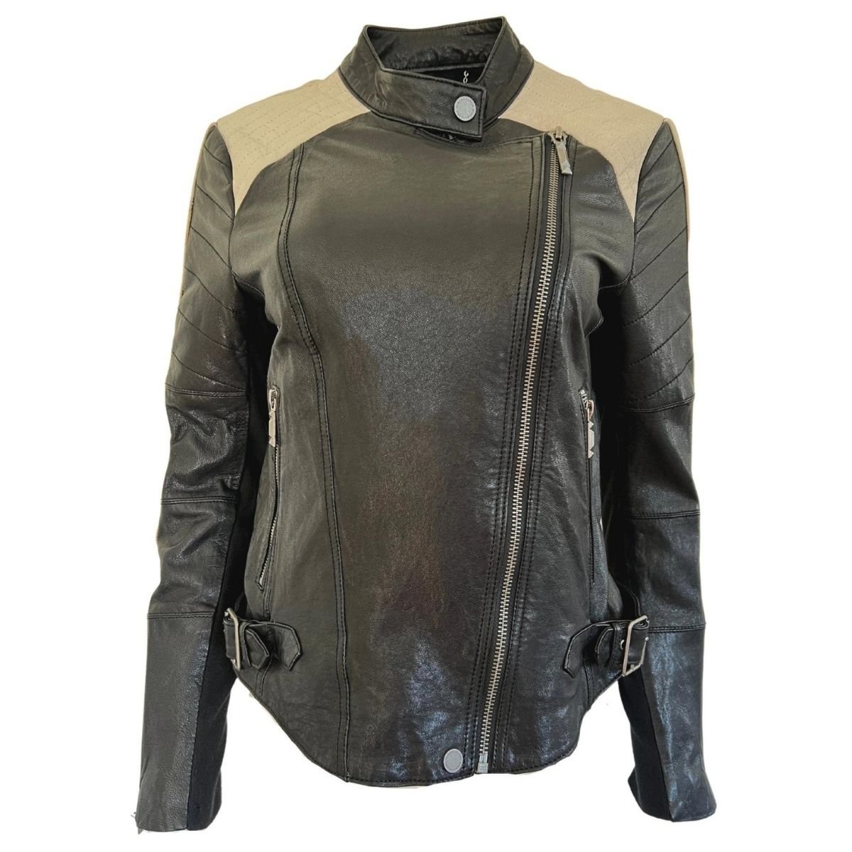 ライダース グレー BCBGMAXZRIA BCBGMAXAZRIA Moto Leather Jacket – Runway Catalog