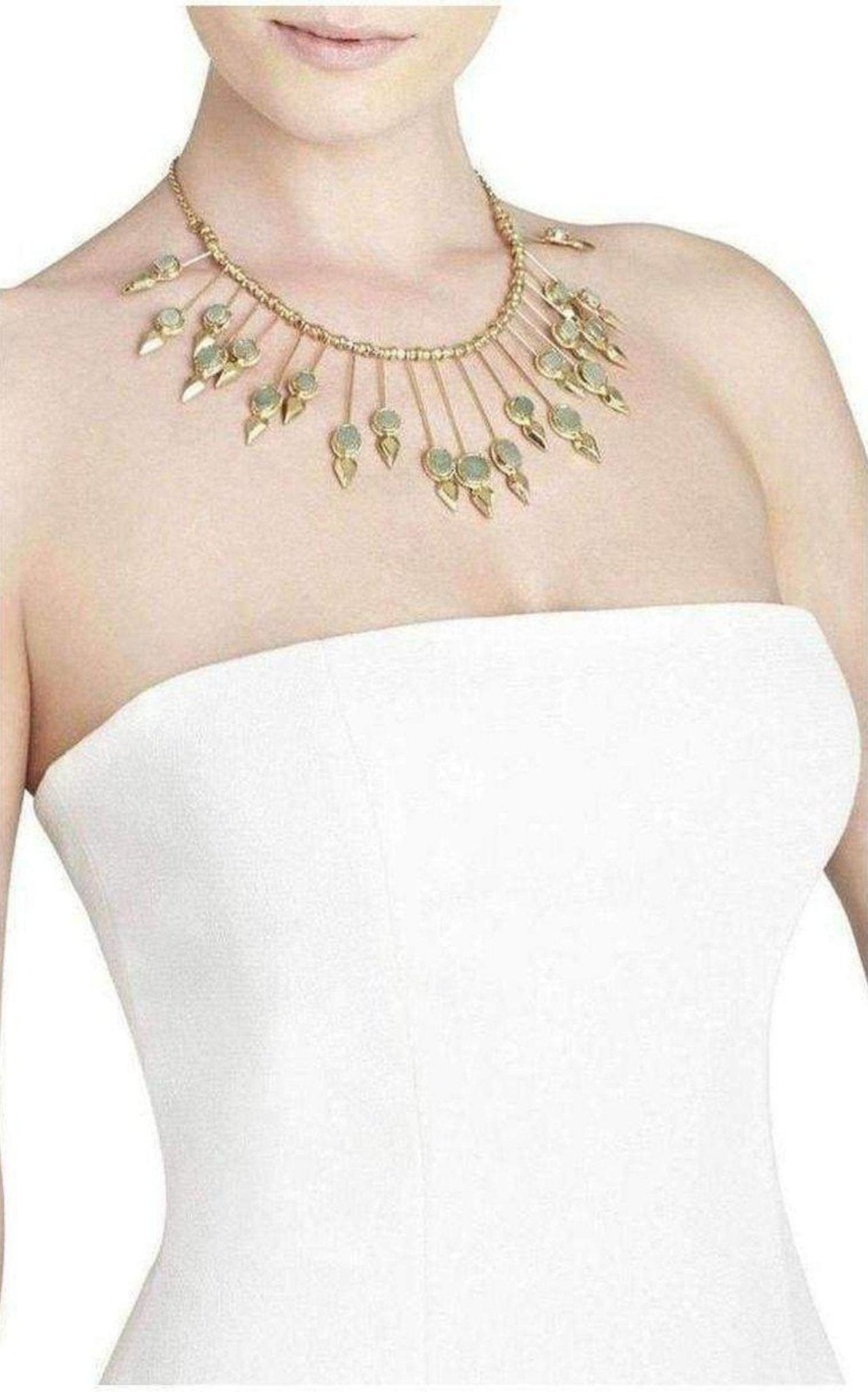 BCBGMAXAZRIA Natural Stone Sunburst Necklace - Runway Catalog