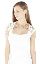 BCBGMAXAZRIA Novelty Gold Chain Shoulder Piece - Runway Catalog