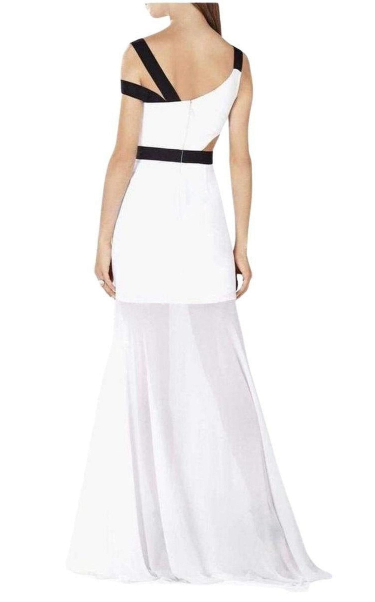 BCBGMAXAZRIA One Shoulder Cutout Waist Gown - Runway Catalog