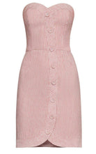BCBGMAXAZRIA Pinstriped Bustier Dress - Runway Catalog