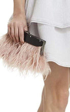 BCBGMAXAZRIA Portia Feather - Trim Lucite Clutch - Runway Catalog