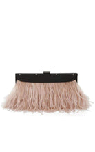 BCBGMAXAZRIA Portia Feather - Trim Lucite Clutch - Runway Catalog