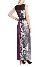 BCBGMAXAZRIA Purple Cerise Pleated Color Block Dress - Runway Catalog