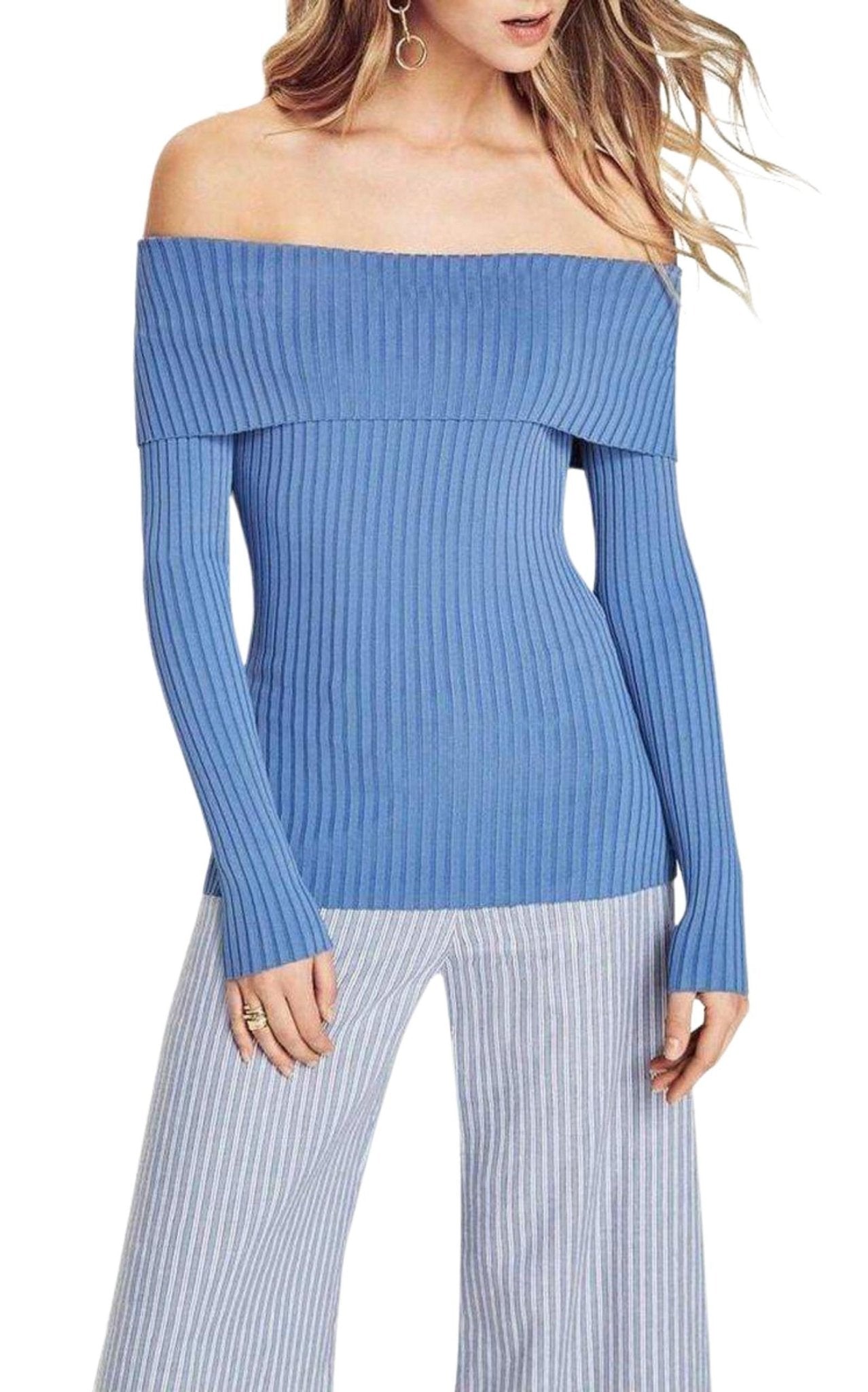 BCBGMAXAZRIA Risa Off - The - Shoulder Sweater - Runway Catalog