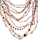 BCBGMAXAZRIA Rose Gold Layered Novelty Chain Necklace - Runway Catalog
