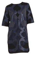 BCBGMAXAZRIA Runway Blue Faux Leather Patch Luella Tunic Dress - Runway Catalog