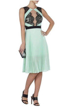 BCBGMAXAZRIA Scalloped Edge Pleated Dress - Runway Catalog