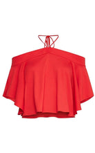 BCBGMAXAZRIA Scarlet Crop-Top mit schulterfreiem Ausschnitt – Laufsteg-Katalog