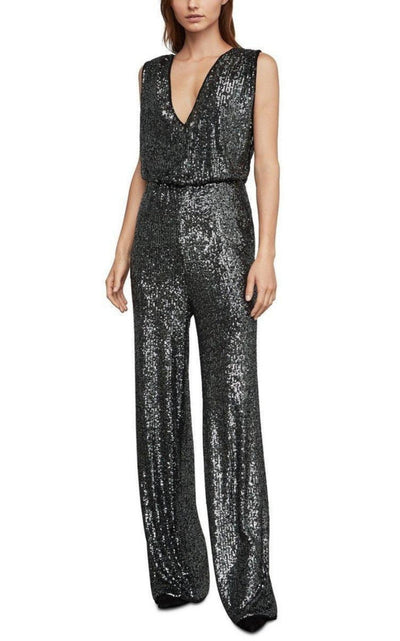 BCBGMAXAZRIA Sequinned Wide - Leg Jumpsuit - Runway Catalog