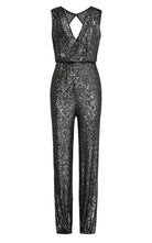 BCBGMAXAZRIA Sequinned Wide - Leg Jumpsuit - Runway Catalog