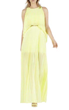BCBGMAXAZRIA Shaina Citron Sleeveless Pleated Gown - Runway Catalog