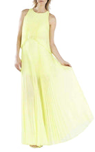 BCBGMAXAZRIA Shaina Citron Sleeveless Pleated Gown - Runway Catalog